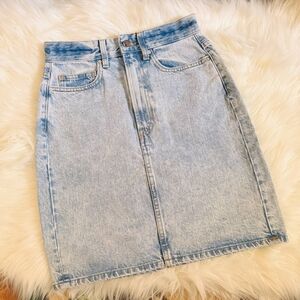 H&M Light Blue Denim Pencil Skirt